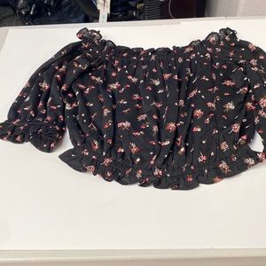 Express floral crop top size small